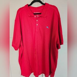 Tommy Bahama Men's 3XL Red Polo Shirt Supima Cotton Blend IslandZone Golf Unworn